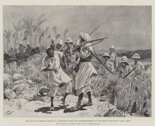 The Advance Towards Dongola, Kabbabesh Guide and Correspondents on the March with the Camel Corps